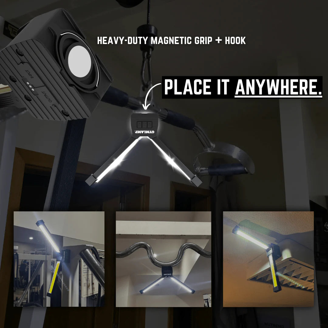 IronGlow Gym Lamp™ — Portable Magnetic Posing Light